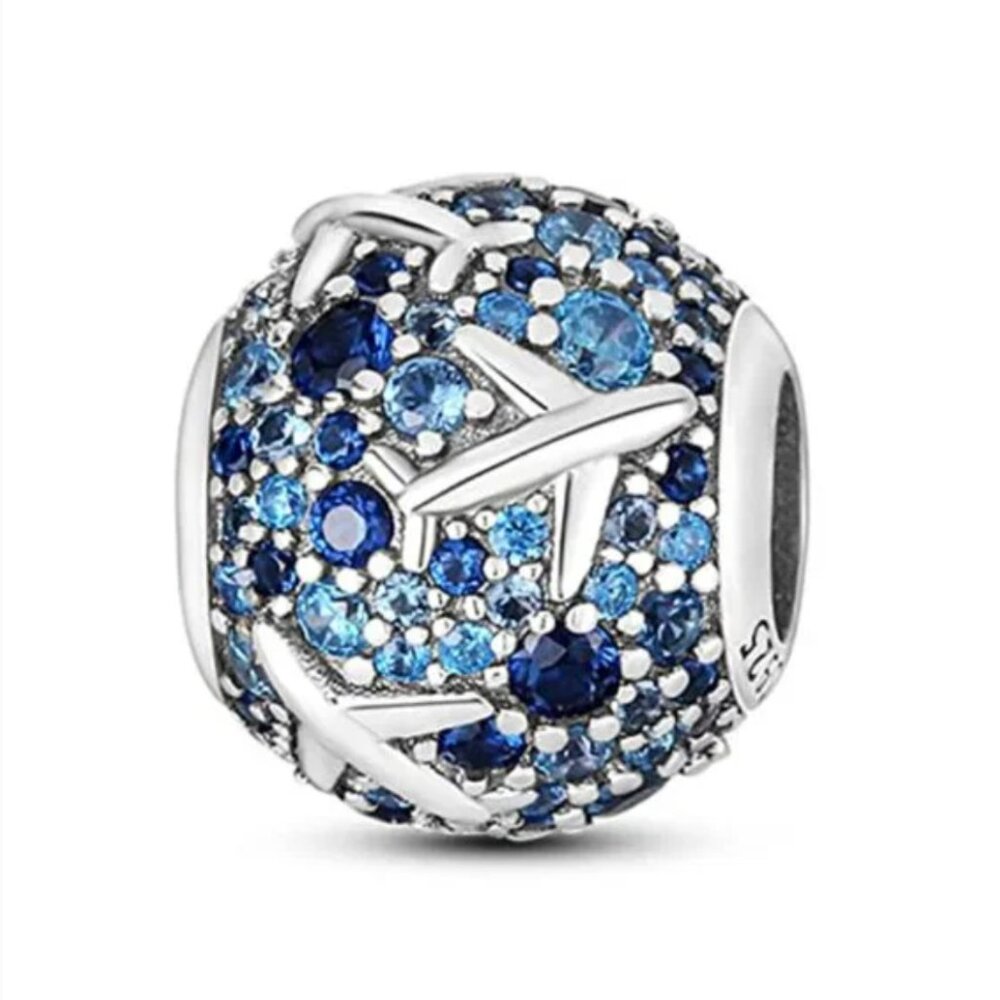 Travel the World 925S Charm Compatible with Pandora Bracelet